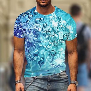 T-shirts T-shirts Water Drop Patroon Regendruppel Grafische 3D Zomer Casual Korte Mouw Verkopen Mode Tops Street Wear