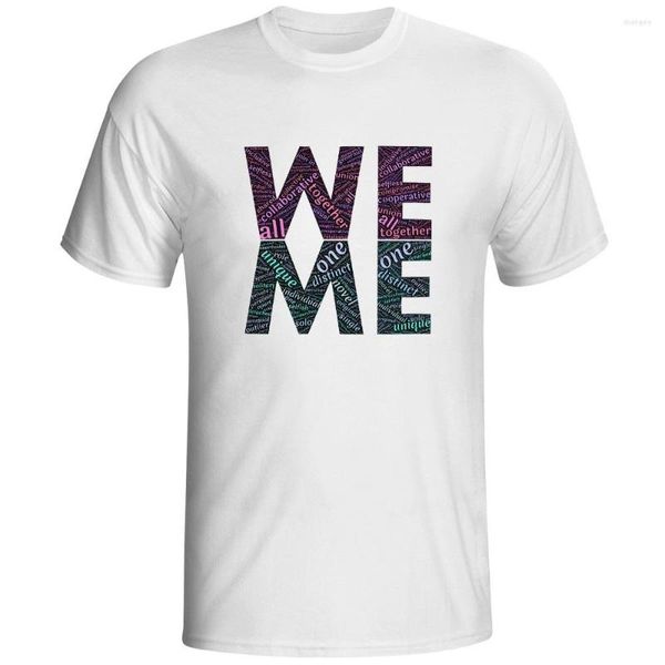 T-shirts pour hommes We Me Shirt Typographie Design Creative T-shirt Skate Print Casual Unisex