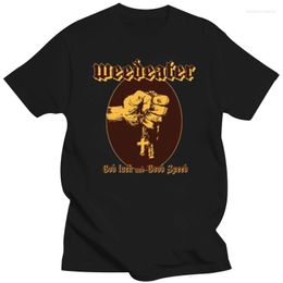 Magliette da uomo Weedeater Band God Luck And Good Speed T-shirt nera da uomo Taglia dalla S alla 3XL Per uomo Pantaloni a vita bassa O-Collo Causale Cool Tops