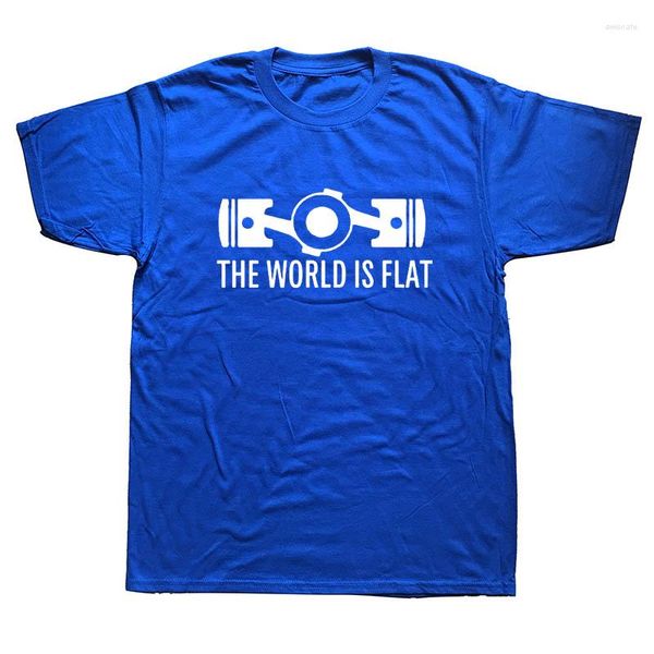 T-shirts pour hommes WEELSGAO The World Is Flat Engine Shirt T-shirts personnalisés à manches courtes Style O-cou Coton 3d