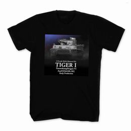 T-shirts pour hommes Wehrmacht Panzer VI WWII German Tiger I Tank Shirt. T-shirts décontractés en coton à manches courtes à col rond Taille S-3XL