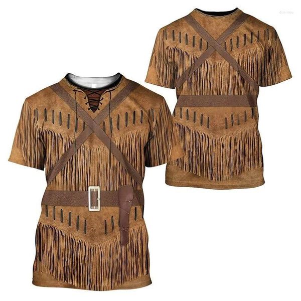 T-shirts pour hommes Western Cowboy Graphic 3D imprimé T-shirts décontractés Femmes/hommes à manches courtes O-cou Hip Hop Tee Harajuku Tops T-shirt de mode