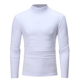 T-shirts voor heren witte knoop-ups drukken extra slanke fit overhirt shirt stretch bodem kleurreactie mannen t voor menmen's