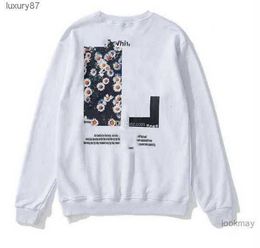 Herren T-Shirts Weiß Designer Fashionoff Flower Fashion Herren Hoodies Hoodie Unisex Damen Kapuze Lässige Harajuku Pullover 1897