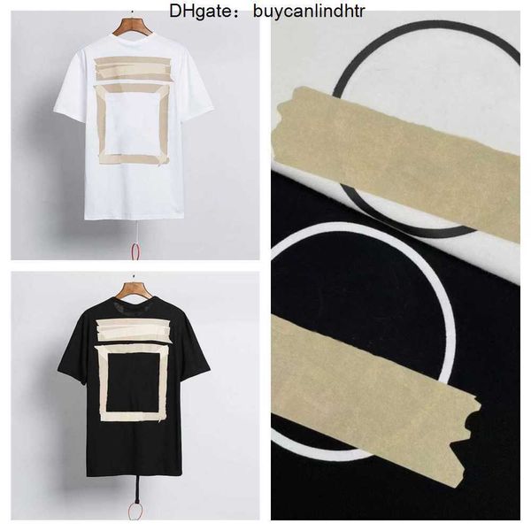 Camisetas para hombres Camiseta de manga corta de flecha irregular blanca