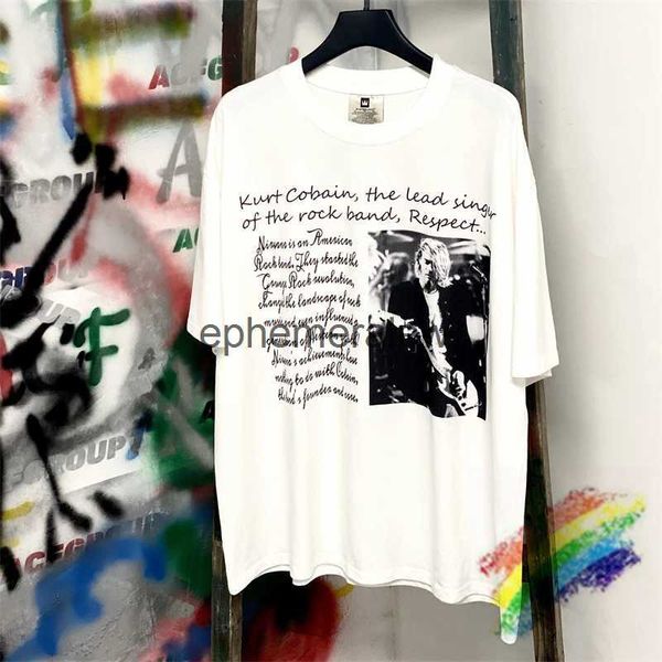 Camisetas para hombres Kurt Kurt Cobain Estampado de estampado Camiseta Menores Mujeres Camas de alta calidad Tops THIRETTEMERALEW
