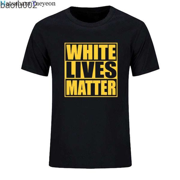 Camisetas para hombre White Lives Matter Black Lives Matter Camisetas divertidas Diseños geniales Camiseta gráfica 100% Camisas de algodón Camisetas de verano para hombres W0322