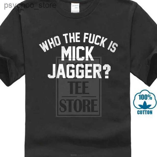 T-shirts pour hommes Who The F * UK est Mick Jagger T-shirt en détresse 100% coton Keith Richards Imprimer T-shirt Hommes Harajuku O Cou T-shirt Hommes Q240130