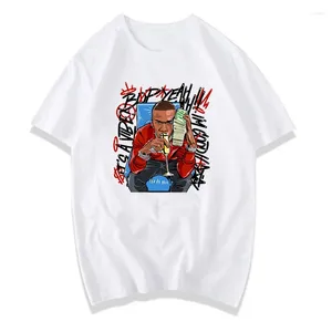 T-shirts pour hommes en gros de haute qualité T-shirts graphiques Drippin Chemise blanche Hommes Hip Hop Casual pour