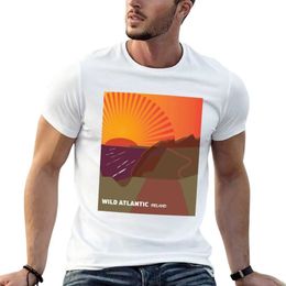 T-shirts masculins Wild Atlantic Way Irish Design rétro mignon mignon t-shirt top pull oversize t-shirtl2405