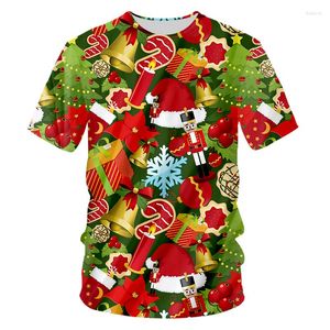 Heren t shirts dames/ heren kerstboom tee shirt 3d vrolijke cartoon print t-shirt happy year cadeau seizoen t-shirts xmas groothandel