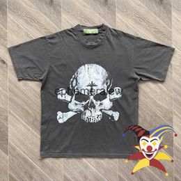 T-shirts pour hommes Pulls pour femmes Vertabrae Cross Roads T-shirt Hommes Femmes Meilleure qualité Lavé Crâne Imprimer T-shirt Tops Teeephemeralew