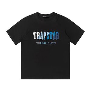 T-shirts masculins Broderie de serviette bleu blanc trapstar Broderie à manches courtes Set Spring Summer Streetwear T-shirtmotion Current E6 Current E6