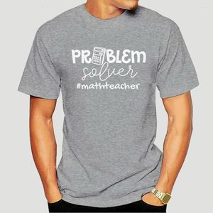 Heren T-shirts Womens probleemoplosser wiskundeleraren vrouwen cadeau shirt zwart voor mannen vrouwen-0655A