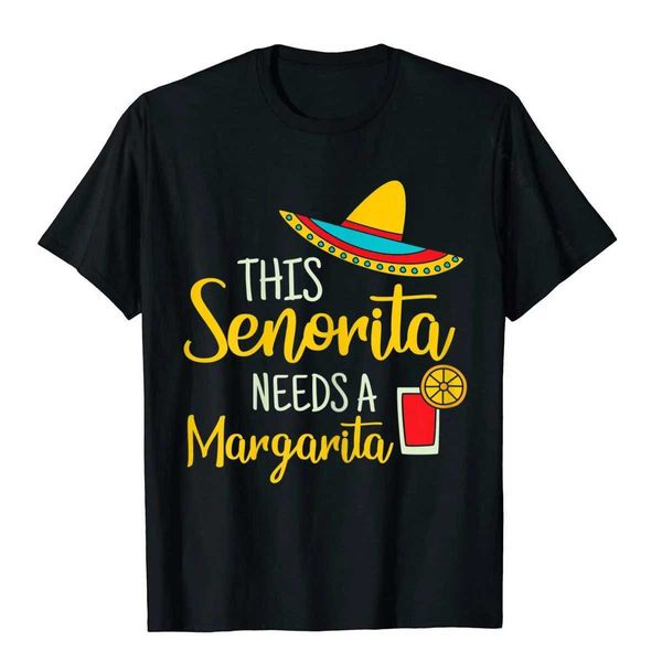 T-shirts masculins Femmes Senorita Margarita Fiesta Fiesta Funny Cinco de Mayo T-shirt imprimé sur T-shirt en vente Men Ts Casual T240510