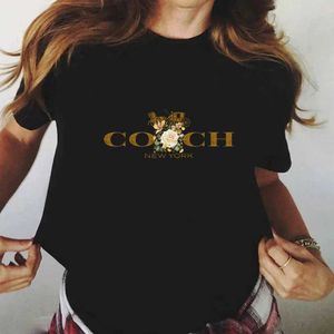 T-shirts pour hommes T-shirt T-shirt Marque de luxe imprimée O-cou coton Tops Modèle Slve Hip-Hop Ts Lady Summer Bet Shirt Summerwear T240425
