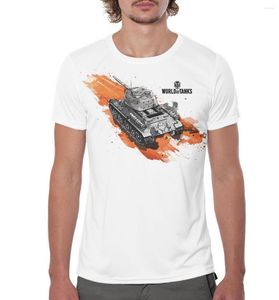 T-shirts pour hommes World Of Tanks White Tee - WOT Online Game Official Gamer Clothes Summer Short Sleeves T-Shirt Fashion Movie Shirt