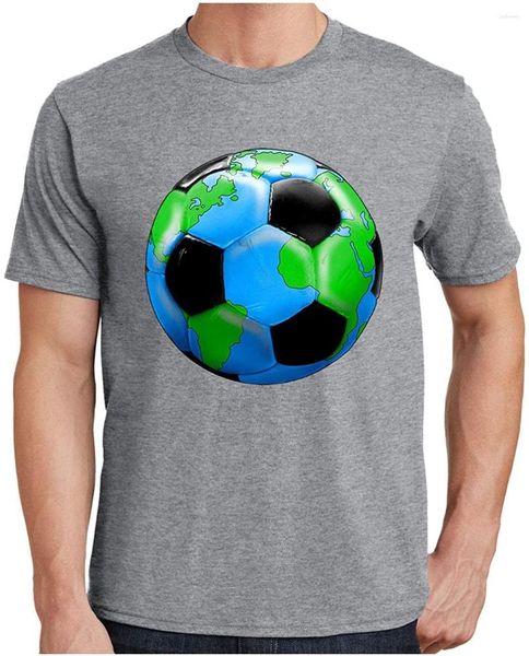 T-shirts pour hommes World Soccer T-Shirt Arrivées Summer Cool Men Tee 2023 Respirant Tout Coton À Manches Courtes Col Rond Chemise