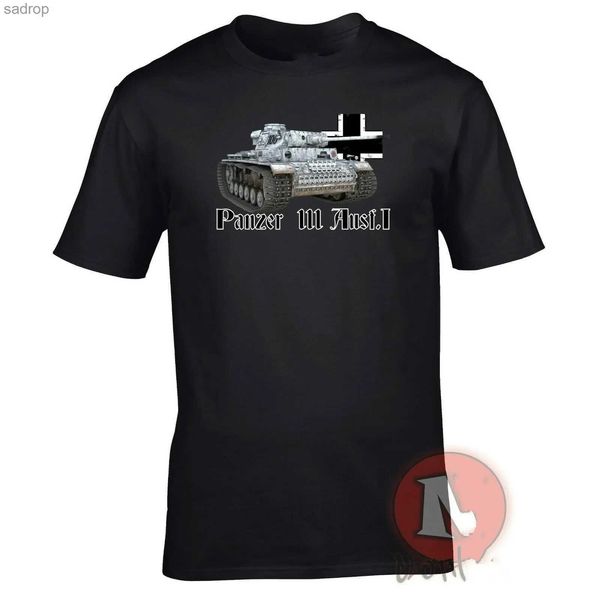 T-shirts masculins Force de défense de la Seconde Guerre mondiale Troisième véhicule blindé Ausf I T-shirt imprimé 100% Coton O-Neck Summer Summer Soueve Casual Mens T-shirt Taille S-3XLXW
