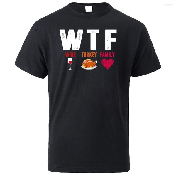 Camisetas para hombres WTF Wine Turquía Familia Funny Men Camisetas Summer 2023 Casco casual Camiseta de algodón estampado Camiseta de alta calidad