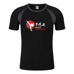 T-shirts voor heren WTF World Taekwondo Federation Print Fashion Mens T-shirt Zomer T-shirt Katoen Raglan Korte mouw O nek Streetwear T-shirt T240425
