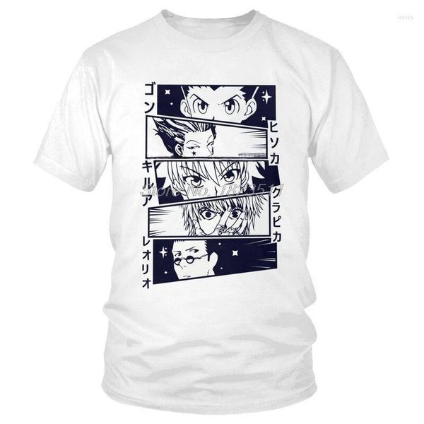 Hommes t-shirts X chemise hommes coton T-shirt à manches courtes personnages Kurapika Gon Killua Leorio Hisoka Manga amoureux t-shirts hauts