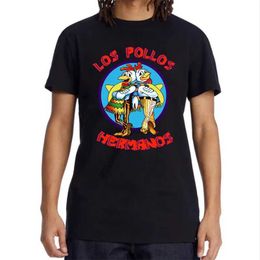 Heren T-shirts XIN YI Heren Hoge Kwaliteit T-shirt100% katoen Slechte LOS POLLOS Kip Brothers Gedrukt Casual Grappige T-shirt Mannelijke tee Shirts