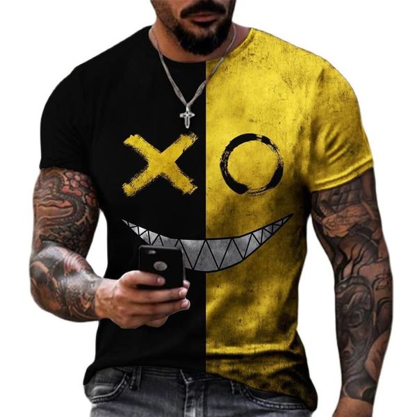 T-shirts pour hommes XOXO Modèle 3D T-shirt imprimé Mode Unisexe Street Casual Sports Shirt O-Cou Manches Courtes Surdimensionné T Vêtements