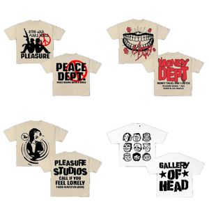 T-shirts masculins Y2K Harajuku chemise hip hop gothique graphique imprimé tshirt coton surdimensionné punk