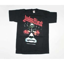 T-shirts voor heren Y2K Judas Pastor Shirt Murder Machine Hell Bending Heavy Metal Band Mens Long of Short SleeveSl2404