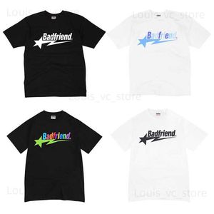 T-shirts hommes Y2K vente nouveau Badfriend hip-hop lettre impression T-shirt surdimensionné mâle Harajuku gothique décontracté vêtements de rue à manches courtes T230831