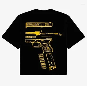 T-shirts pour hommes Y2K Chemise Hommes Harajuku Hip Hop In We Trust Graphique Imprimer Col Rond Coton Surdimensionné Tshirt Gothique Manches Courtes Tops S