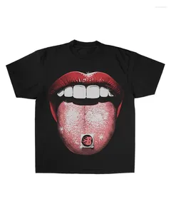 T-shirts pour hommes Y2k Streetwear Harajuku imprimé motif hommes surdimensionné t-shirt femmes Hip Hop gothique Punk décontracté coton en vrac