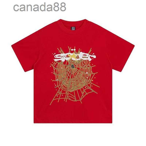 Camisetas para hombres Y2k T Shirts Spider 555 Hip Hop Kanyes Style Sp5der 555555 Camiseta Spiders Jumper Cantantes jóvenes europeos y americanos Manga corta 2e22 O0D5