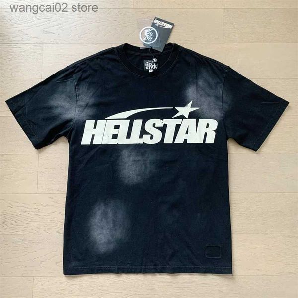 T-shirts pour hommes Y2K UK Drill Hip Hop Styles Hellstar Hommes Femmes T-shirt 100% Coton Lettre Imprimé Motif Respirant Confortable Style Skater T240401