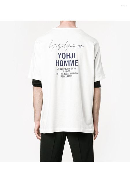 T-shirts pour hommes Y3 Style commémoratif T-shirt à manches courtes vêtements unisexes T-shirts pour hommes hauts col rond ample T-shirts surdimensionnés