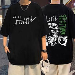 T-shirts pour hommes Yabujin T-shirt imprimé double face été hommes femmes mode T-shirt homme Hip Hop t-shirts unisexe coton chemise à manches courtes