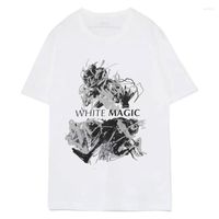 T-shirts pour hommes Yamamoto White Magic Yohji Graffiti Printing T-shirt à manche à manches courtes pour hommes Wome