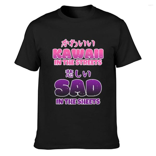 T-shirts pour hommes Yami Kawaii chemise triste fille Anime Pastel Goth célèbre printemps conception t-shirt naturel O cou confortable