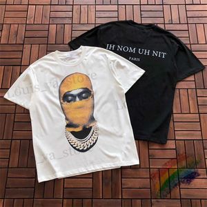 Heren t-shirts gele masker man print ih nom uh nit t shirt mannen vrouwen oversized zomerstijl t-shirts t240419