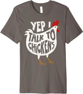 T-shirts masculins yep je parle à des poulets chemise |Buffs de poulet mignons t cadeau t-shirt coton jeune t-shirt cadeau t-shirt dominant décontracté T240425