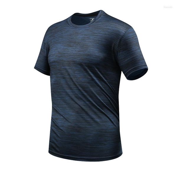 Hommes t-shirts YIHAIFA marque Sport course hommes chemise Fitness mince élasticité respirant séchage rapide musculation serré hommes homme t-shirt