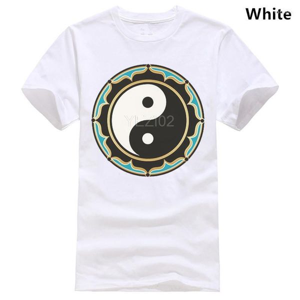 Camisetas de hombre YIN YANG LOTUS SHIRT TOP SÍMBOLO CHINO MEDITACIÓN ZEN BIENESTAR ESPIRITUAL