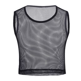 T-shirts pour hommes YiZYiF Hommes Transparent Mesh Fitness T-shirt Résille Muscle Tops Sans Manches T-Shirt Gilet S-L 230503