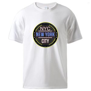T-shirts pour hommes Le style et la qualité de York sont la ville ne dort jamais à manches courtes T-shirts en coton doux pour hommes Tops rétro basiques T-shirts cool