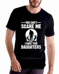 Mannen T-shirts U Kunt niet Ik Heb Twee Dochter Mannen Grappige T-Shirt Papa Vaderdag Gift Shirt Korte Mouw Tops Tees Katoen