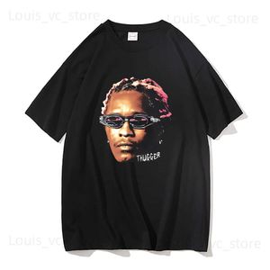 T-shirts voor heren Young Thug Thugger Grafisch T-shirt Heren Dames Oversized Tees Rapper stijl Hip Hop T-shirt Vintage Sweatshirt Man Katoenen T-shirt T230831