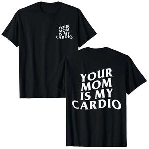 T-shirts masculins Votre maman est mon t-shirt de gym cardio