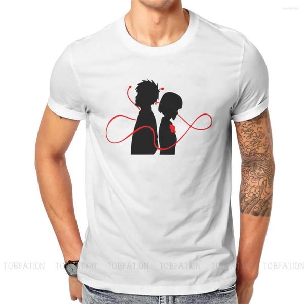 T-shirts pour hommes votre nom Anime chemise à cordes rouges hommes Ofertas t-shirt à col rond surdimensionné coton graphique Homme