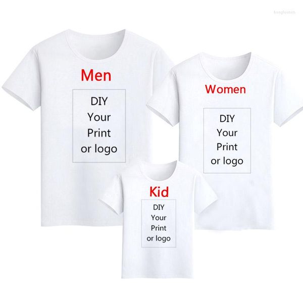 T-shirts pour hommes Votre PROPRE Design Marque Logo / Image Personnalisé Hommes Et Femmes Enfants DIY Coton Chemise À Manches Courtes T-shirt Décontracté Tops Vêtements